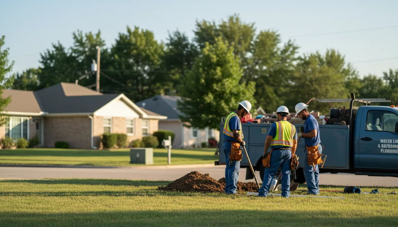 Residential water line and bathroom plumbing service in Ovett, MS